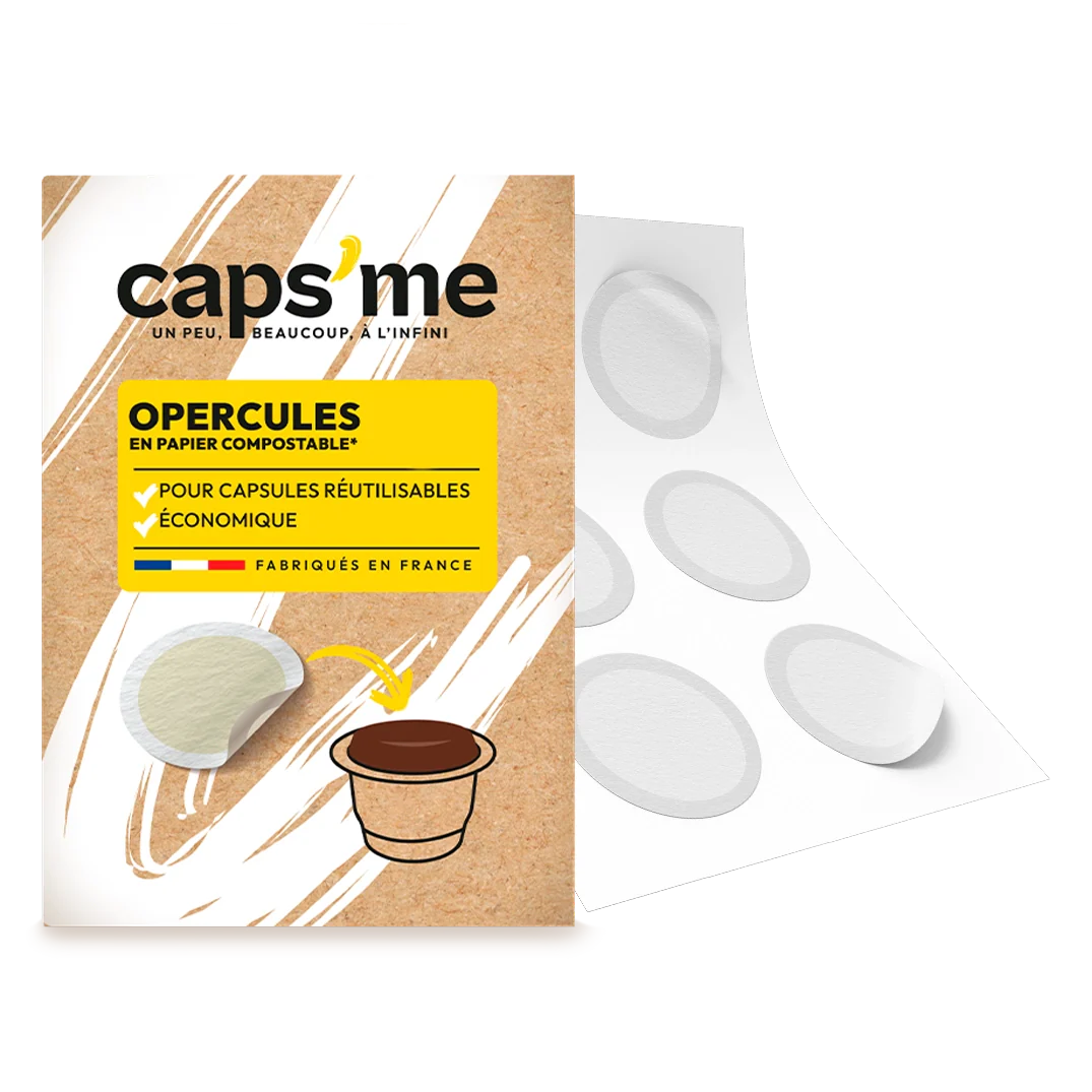 Opercules adhésifs pour capsules réutilisables – lot de 300 + 10 offerts