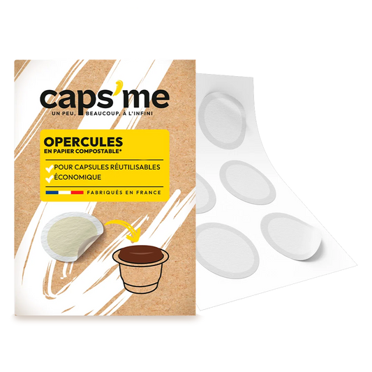 Opercules adhésifs pour capsules réutilisables – lot de 300 + 10 offerts