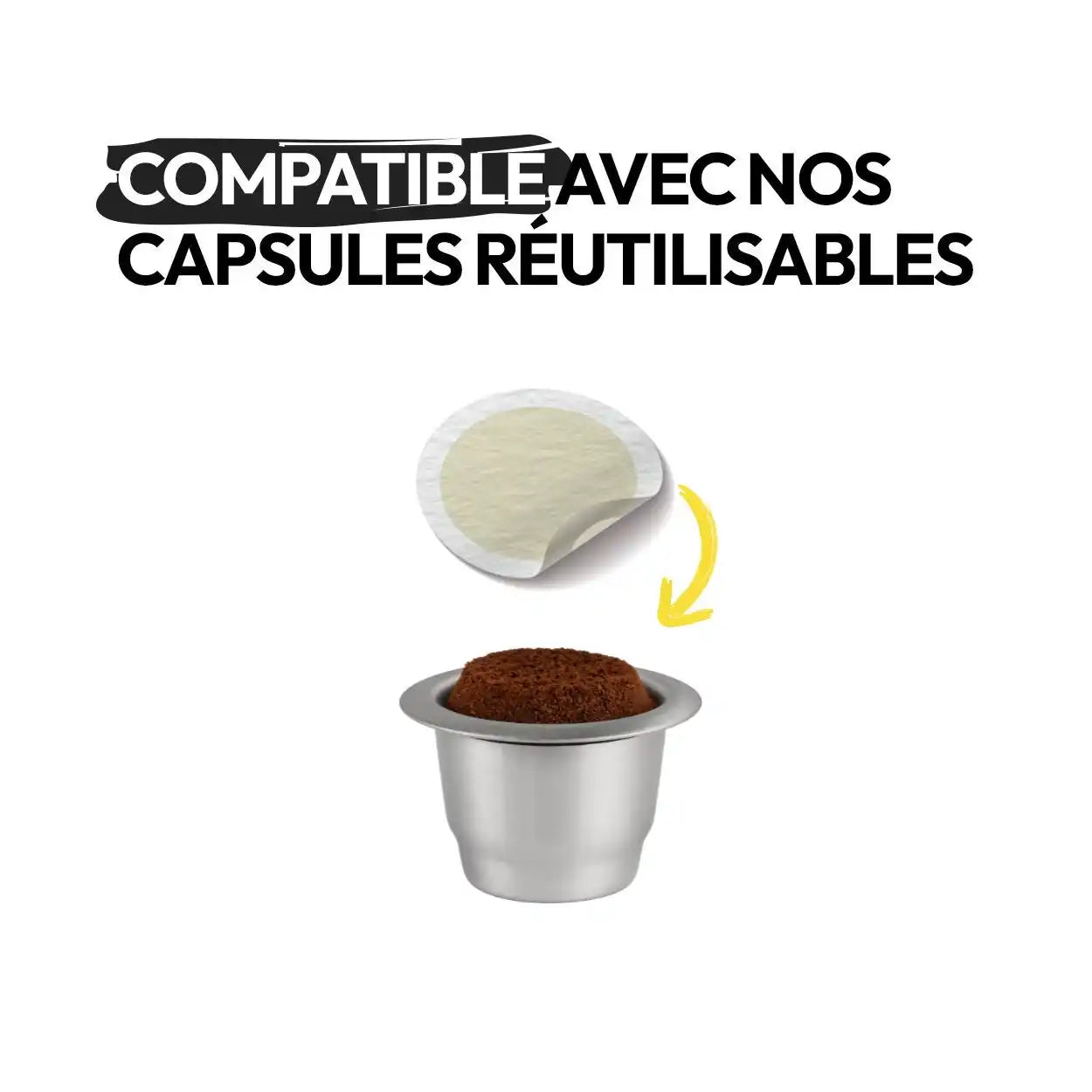Opercules adhésifs pour capsules réutilisables – lot de 300 + 10 offerts