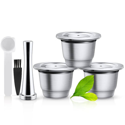 Cápsulas reutilizables compatibles con Nespresso® – Paquete de 3 (aluminio)